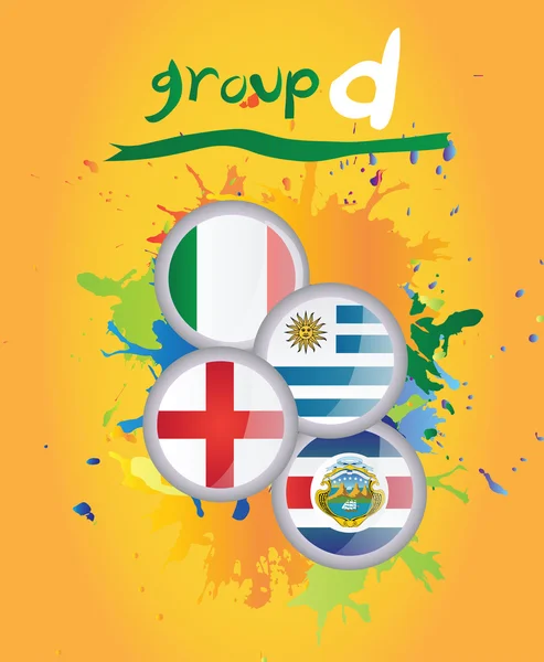 Coupe du monde groupe d vecteur — Image vectorielle