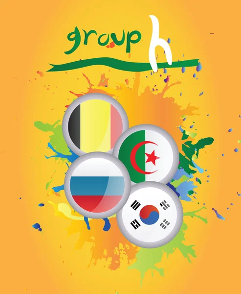 Coupe du monde groupe h vecteur — Image vectorielle