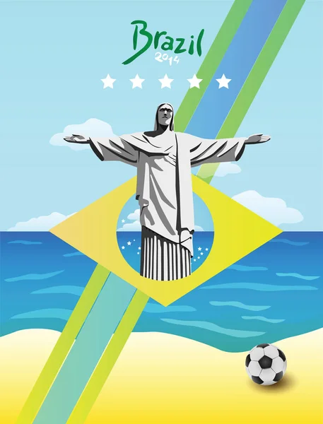 Brasil copa del mundo vector — Archivo Imágenes Vectoriales