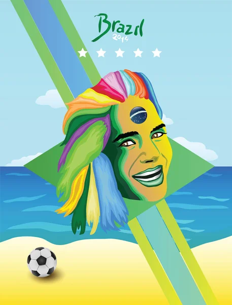 Brasil vetor Copa do Mundo —  Vetores de Stock
