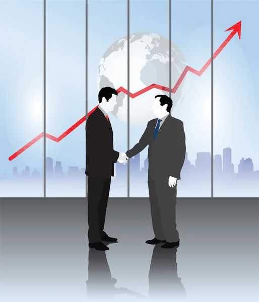 Empresários apertando as mãos —  Vetores de Stock