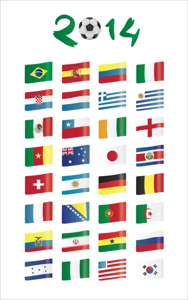 World cup flags — Stock Vector