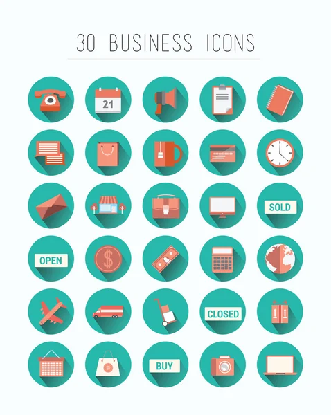 Thirty business icons — Stock Vector