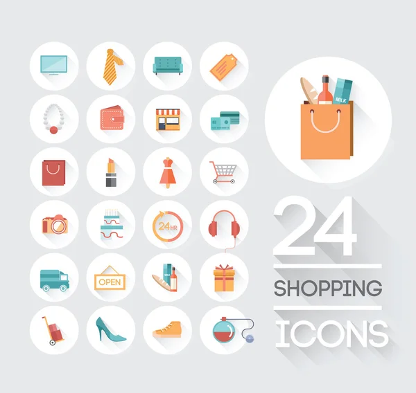 Shopping and retail icons — Stock Vector