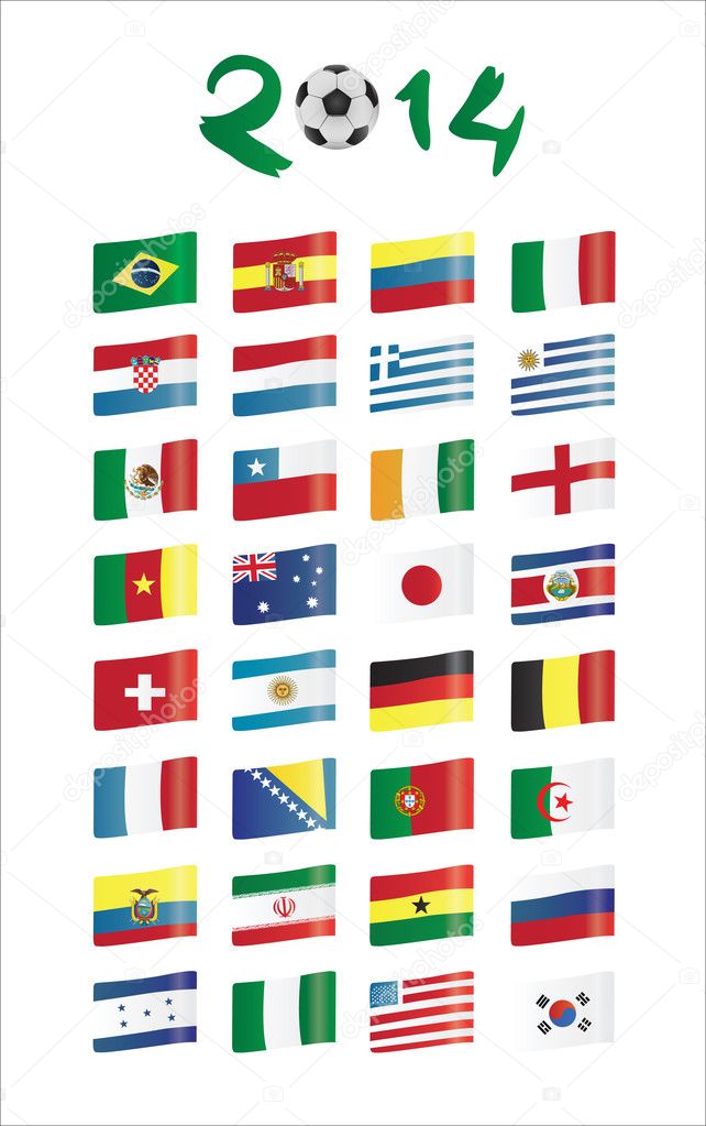 World cup flags