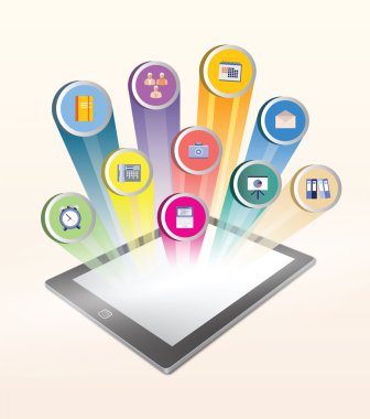 Tablet ekranında tahmini simgeleri