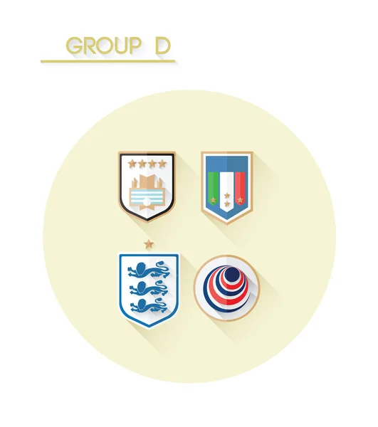 Grupo d con crestas de países — Archivo Imágenes Vectoriales
