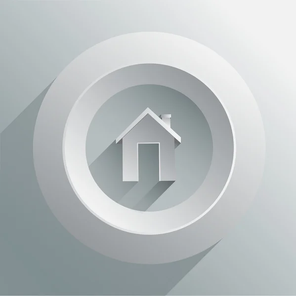 Huis vector in grijs met cirkel — Stockvector