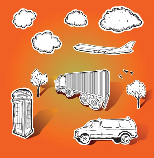 Transport illustrations — Stock Vector