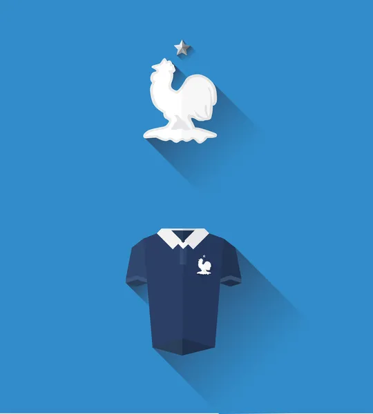 France maillot et crête vecteur — Image vectorielle