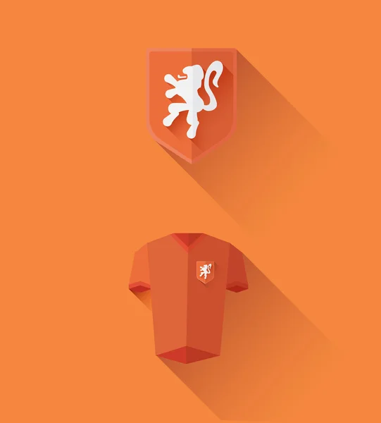 Holandská jersey a na crest vektor — Stockový vektor