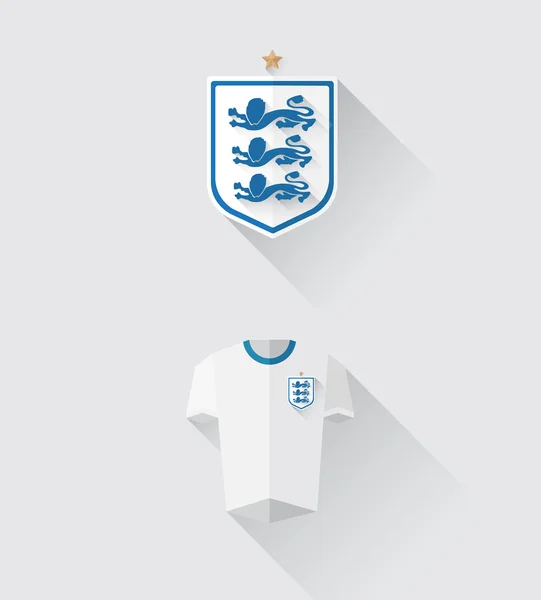 Engeland jersey en crest vector — Stockvector