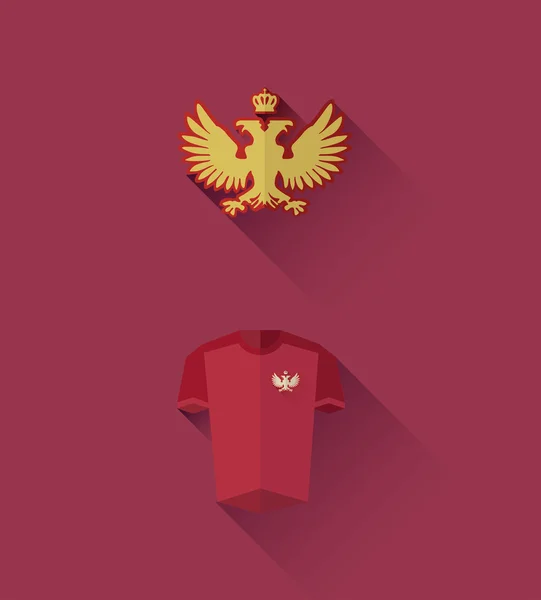 Rusia jersey y cresta vector — Archivo Imágenes Vectoriales
