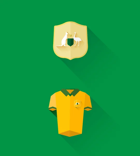 Australië jersey en crest vector — Stockvector