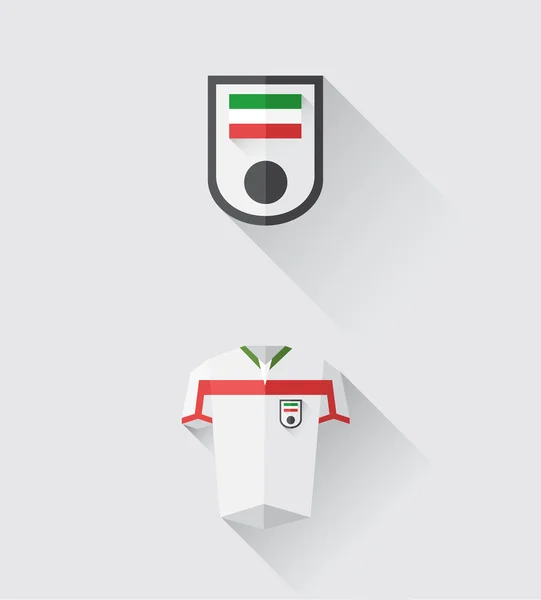 Írán jersey a na crest vektor — Stockový vektor