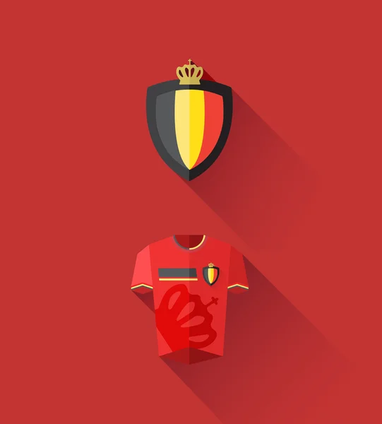 Belgie jersey a na crest vektor — Stockový vektor