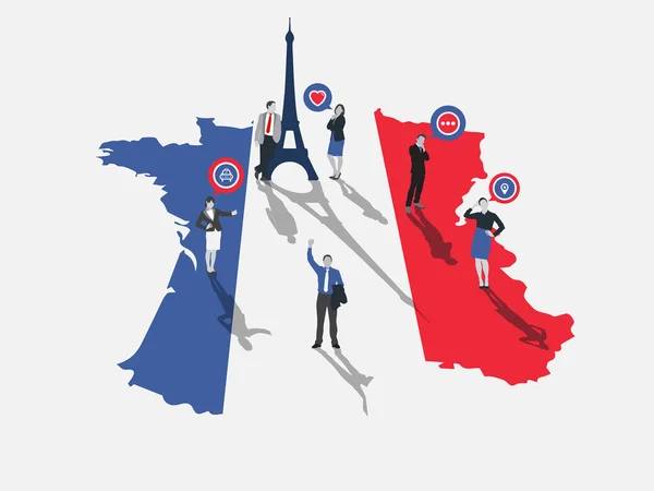 Fransa iş adamları — Stok Vektör