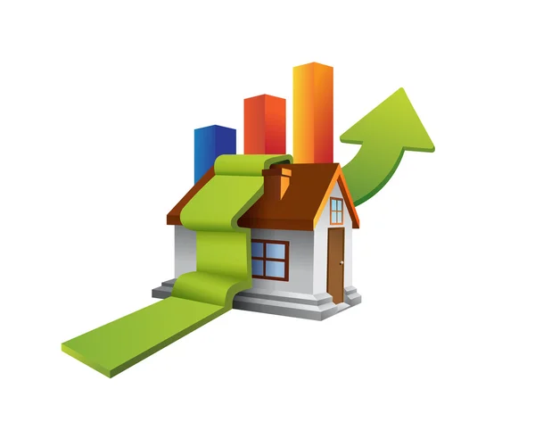 Eficiencia energética en casa — Vector de stock