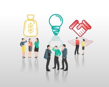 iş adamları simgeleri grafik ile