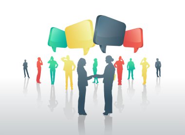 el sıkışan iş kadınları