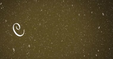 Tebrik mesajı ve kırmızı zemine yağan kar animasyonu. parti ve kutlama konsepti dijital olarak oluşturulmuş video.