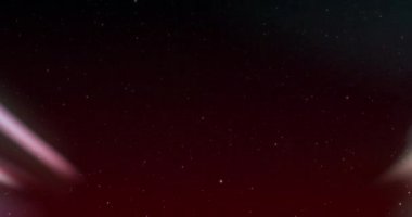 Gece gökyüzünde hareket eden kuzey ışıklarının animasyonu. soyut ekran arkaplan kavramı dijital olarak oluşturulmuş video.