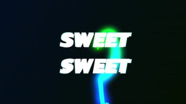 Siyah arkaplanda parlak ışık izi olan beyaz metinlerle canlandırma. dijital arayüz ve sosyal medya mesajlaşma kavramı dijital olarak oluşturulmuş video.