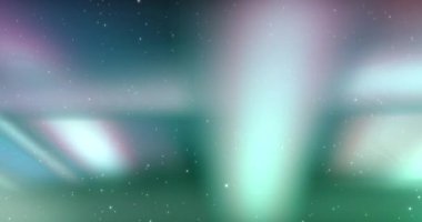 Gece gökyüzünde hareket eden kuzey ışıklarının animasyonu. soyut ekran arkaplan kavramı dijital olarak oluşturulmuş video.