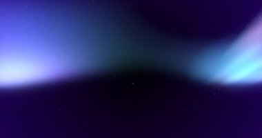 Mavi arka planda Aurora Borealis olan kış manzarasının animasyonu. Noel, kış, gelenek ve kutlama konsepti dijital olarak oluşturulmuş video.