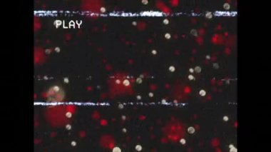 Ekranda dijital arayüzü kırmızı ve beyaz ışıklarla oynatma animasyonu. dijital arayüz ve teknoloji konsepti dijital olarak oluşturulmuş video.