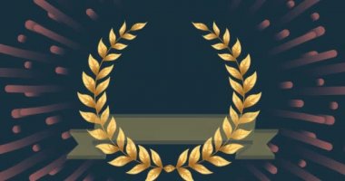 Tebrik mesajları ve siyah arkaplanda kırmızı şekiller. parti ve kutlama konsepti dijital olarak oluşturulmuş video.