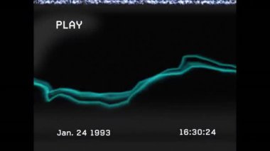 Ekrandaki hatları arızalı bir şekilde sallama animasyonu. dijital arayüz, teknoloji ve iletişim konsepti dijital olarak oluşturulmuş video.