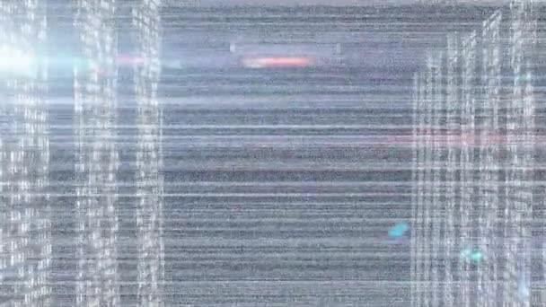 Animatie Van Digitale Interface Het Scherm Met Lijnen Glitch Digitale — Stockvideo