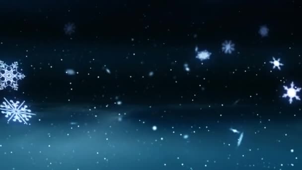 Animación Texto Einde Sobre Nieve Cayendo Concepto Cine Cinematografía Entretenimiento — Vídeos de Stock