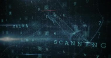 Çevrimiçi güvenlik kilidi üzerinden siber saldırı uyarısı. küresel internet güvenliği, veri işleme, bağlantılar ve dijital arayüz konsepti dijital olarak oluşturulmuş video.