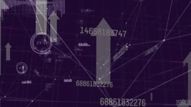 Okların canlandırılması ve mor arkaplan üzerinde artan sayılar. çevre, sürdürülebilirlik, ekoloji, yenilenebilir enerji, küresel ısınma ve iklim değişikliği farkındalığı.