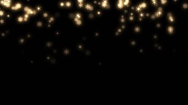 Düşen karlar üzerinde yılan balığı metni animasyonu. film, sinematografi ve eğlence konsepti dijital olarak oluşturulmuş video