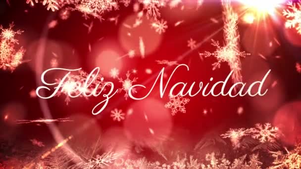 Animace Felix Navidad Vánoční Pozdrav Přes Červené Pozadí Vánoční Zimní — Stock video