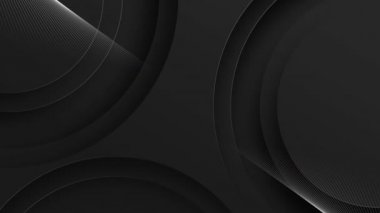 Siyah arkaplanda beyaz çizgilerin ve siyah şekillerin canlandırılması. soyut arkaplan kavramı dijital olarak oluşturulmuş video.