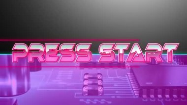 Basın metninin geometrik şekiller ve işlemci çekirdekleri üzerinden canlandırılması. Video oyunu, eğlence ve dijital arayüz kavramı dijital olarak oluşturuldu.