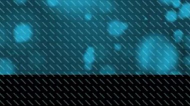 Işık noktalarının üzerinde birden fazla zikzak çizimi. Hareket eden yıldızların üzerindeki mavi bitkilerin animasyonu. renk, hareket ve enerji arkaplan kavramı, dijital olarak oluşturulmuş video.