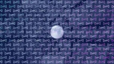 Depo üzerinden veri işleme ile küresel ve dijital arayüzün animasyonu. küresel gönderim, dağıtım, iş, veri işleme ve teknoloji konsepti dijital olarak oluşturulmuş video.