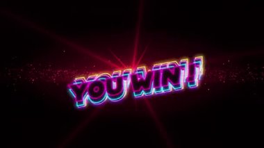 Sendeki animasyon metni ışık ve el sallayarak kazanıyor. Video oyunu, eğlence ve dijital arayüz kavramı dijital olarak oluşturuldu.