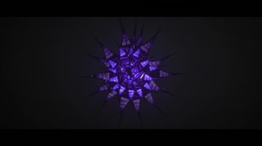 Beyaz çizgilerin ve siyah arkaplanda mavi tünelin animasyonu. soyut arkaplan kavramı dijital olarak oluşturulmuş video.