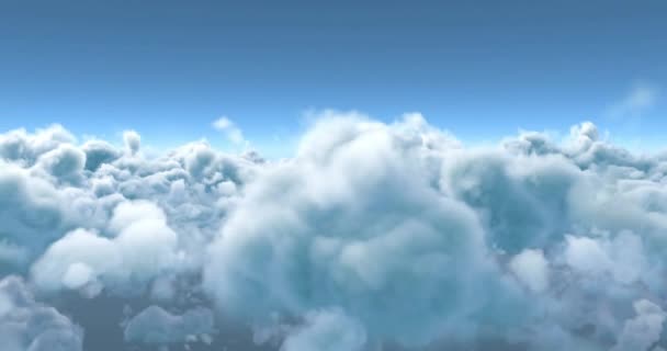 Анимация Подсчета Чисел Над Облаками Глобальные Социальные Медиа Коммуникационная Концепция — стоковое видео