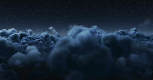 Animation Des Zählens Von Zahlen Über Wolken Globales Social Media — Stockvideo