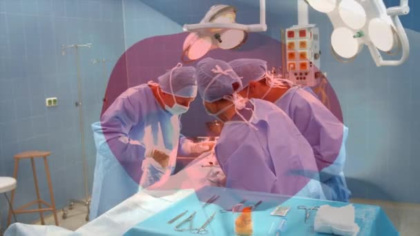 Ameliyathanede Cerrahlar Yerine Japon Bayrağının Animasyonu Küresel Tıp Covid Pandemik — Stok video