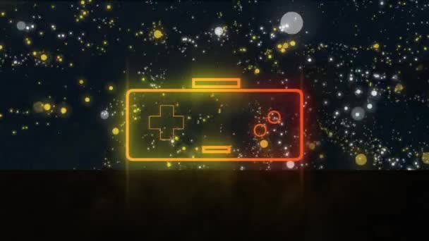 Animation Néon Nintendo Sur Des Spots Lumières Mouvement Ideo Concept — Video