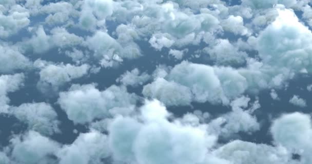 Animation Des Zählens Von Zahlen Über Wolken Globales Social Media — Stockvideo