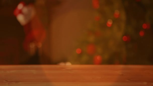 Animation Bougies Sur Arbre Noël Cadeaux Noël Hiver Tradition Concept — Video